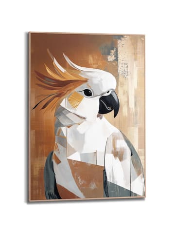 Orangewallz Druk artystyczny "Golden Cockatoo" w ramce