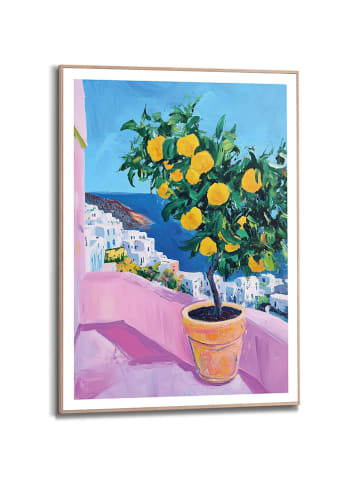 Orangewallz Druk artystyczny "Lemon Bliss" w ramce