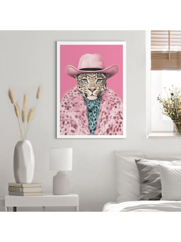 Orangewallz Gerahmter Kunstdruck "Pink Panther Chic"