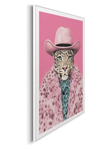 Orangewallz Druk artystyczny "Pink Panther Chic" w ramce