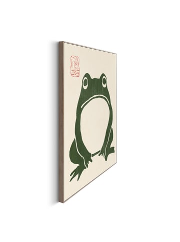 Orangewallz 4-delige set: ingelijste kunstdrukken ''Japanese Frog''