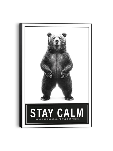 Orangewallz Druk artystyczny "Stay Calm" w ramce