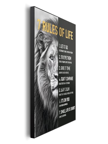 Orangewallz Gerahmter Kunstdruck "Rules of Life"