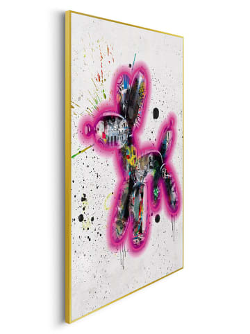 Orangewallz Gerahmter Kunstdruck "Streetart Dog"