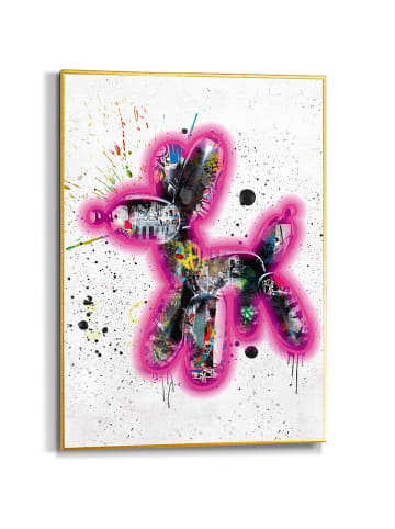 Orangewallz Gerahmter Kunstdruck "Streetart Dog"