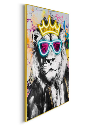 Orangewallz Ingelijste kunstdruk "Coolest King"