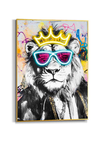 Orangewallz Ingelijste kunstdruk "Coolest King"
