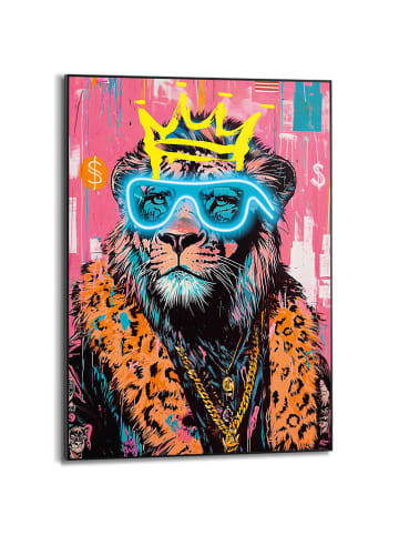 Orangewallz Ingelijste kunstdruk "Neon King"