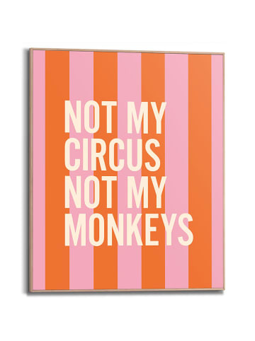 Orangewallz Druk artystyczny "Monkey Circus" w ramce