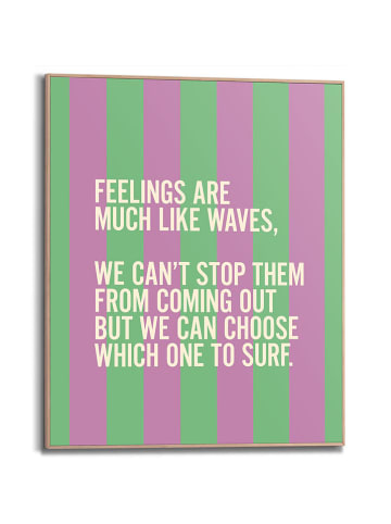 Orangewallz Druk artystyczny "Feelings Are Waves" w ramce