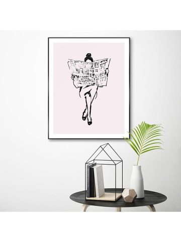 Orangewallz Gerahmter Kunstdruck ''Newspaper Love''