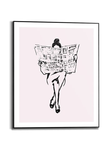 Orangewallz Druk artystyczny "Newspaper Love" w ramce