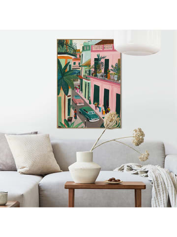 Orangewallz Druk artystyczny "Havana Street" w ramce