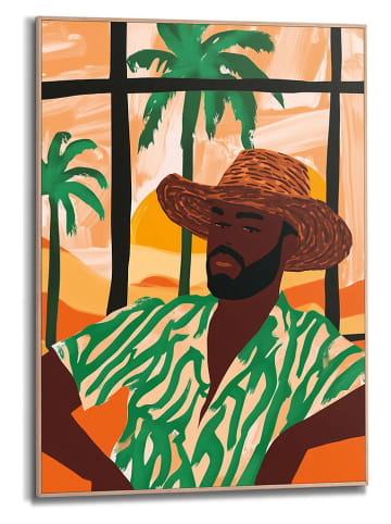 Orangewallz Ingelijste kunstdruk "Sunset Man"