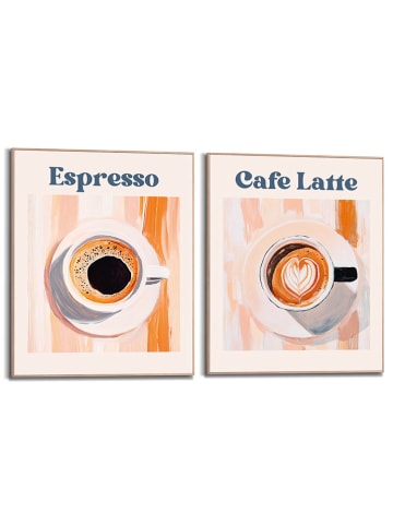 Orangewallz 2-delige set: ingelijste kunstdrukken "Coffee Love"