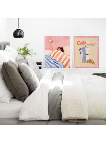 Orangewallz Druki artystyczne (2 szt.) "Breakfast Set" w ramce