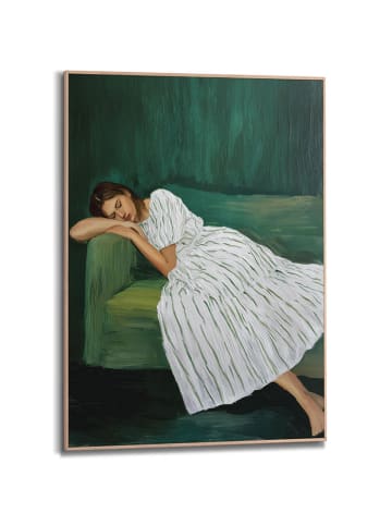 Orangewallz Druk artystyczny "Sleepy Green" w ramce