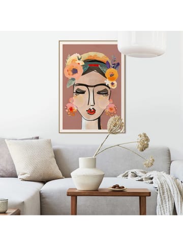 Orangewallz Druk artystyczny "Happy Portrait" w ramce