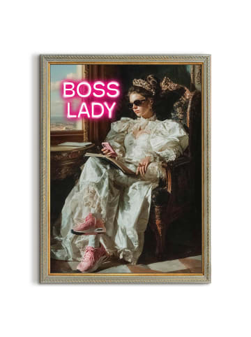 Orangewallz Druk artystyczny "Boss Lady" w ramce