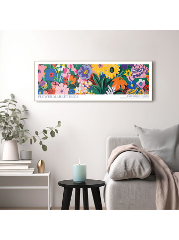 Orangewallz Ingelijste kunstdruk "Colourful Flowers"