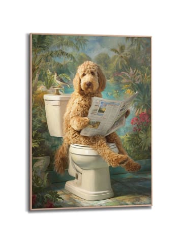 Orangewallz Gerahmter Kunstdruck "Labradoodle Break"