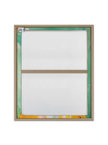 Orangewallz Ingelijste kunstdruk op canvas "Portrait Lady - Green Spring"