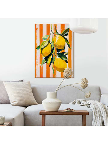 Orangewallz Druk artystyczny "Lemons" w ramce