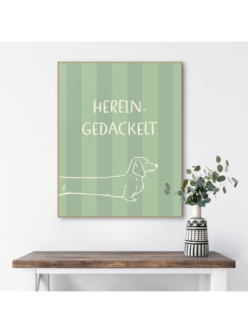 Orangewallz Gerahmter Kunstdruck "Herein gedackelt"