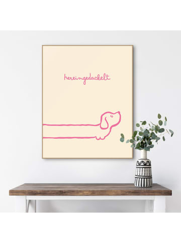 Orangewallz Gerahmter Kunstdruck "Herein gedackelt"