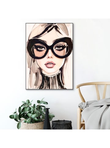 Orangewallz Gerahmter Kunstdruck "Big Glasses Portrait"