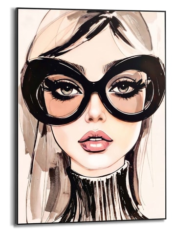 Orangewallz Gerahmter Kunstdruck "Big Glasses Portrait"