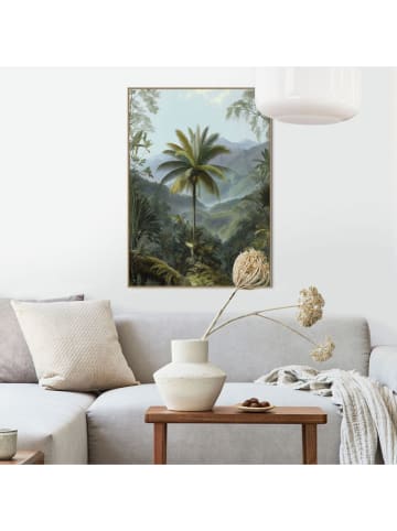 Orangewallz Gerahmter Kunstdruck ''Jungle Palm''