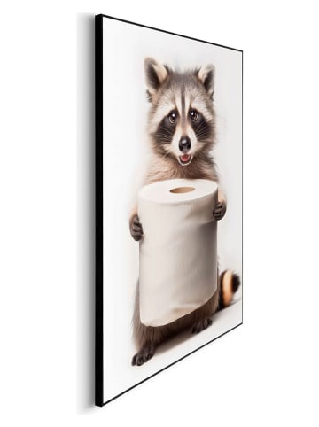 Orangewallz Gerahmter Kunstdruck "Racoon Paper Holder"