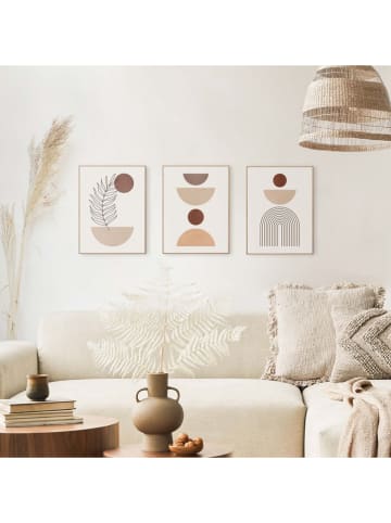 Orangewallz Druki artystyczne (3 szt.) "Figures Set" w ramce