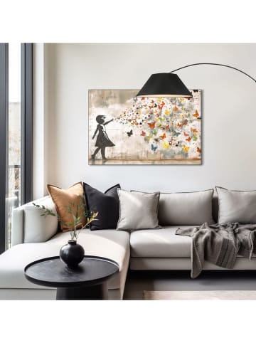 Orangewallz Druk artystyczny "Balloon Girl Bright" w ramce