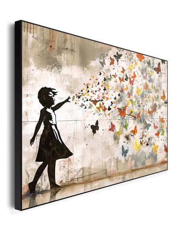Orangewallz Gerahmter Kunstdruck "Balloon Girl Bright"