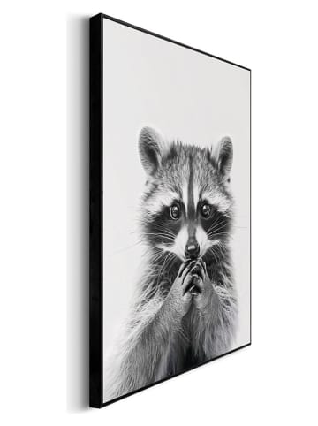 Orangewallz 3er-Set: Gerahmte Kunstdrucke "Racoon"