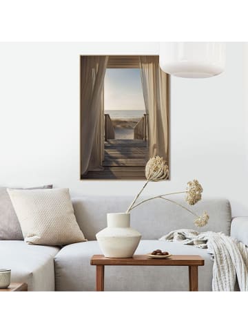 Orangewallz Ingelijste kunstdruk ''Waving Curtains''