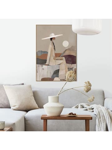 Orangewallz Gerahmter Kunstdruck ''Cowgirl Setting''