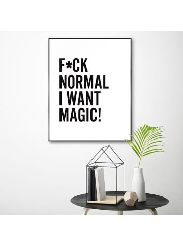 Orangewallz Druk artystyczny "Magic or Normal" w ramce