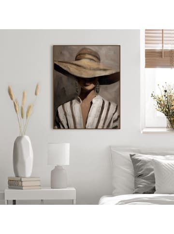 Orangewallz Ingelijste kunstdruk ''Shadow Hat Lady''