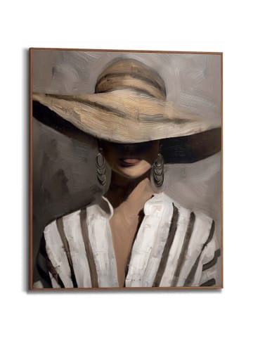 Orangewallz Ingelijste kunstdruk ''Shadow Hat Lady''