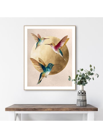 Orangewallz Gerahmter Kunstdruck ''Trio Hummingbirds''