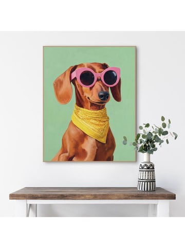 Orangewallz Druk artystyczny "Dachshund" w ramce