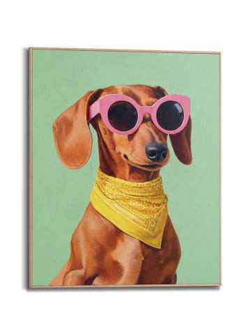 Orangewallz Druk artystyczny "Dachshund" w ramce