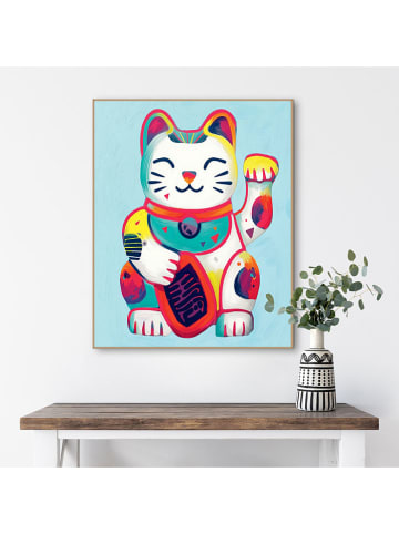 Orangewallz Gerahmter Kunstdruck ''Lucky Cat''