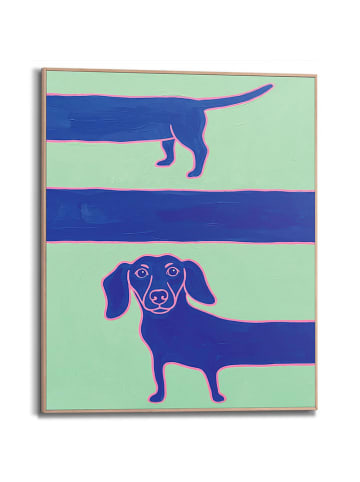 Orangewallz Long Dachshund - Framed in Wood 40x50
