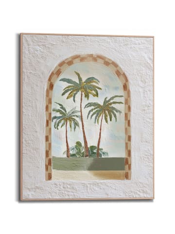Orangewallz Ingelijste kunstdruk ''Palm Tree Window''