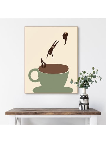 Orangewallz Ingelijste kunstdruk ''Coffee Jump''