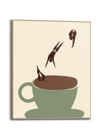 Orangewallz Druk artystyczny "Coffee Jump" w ramce